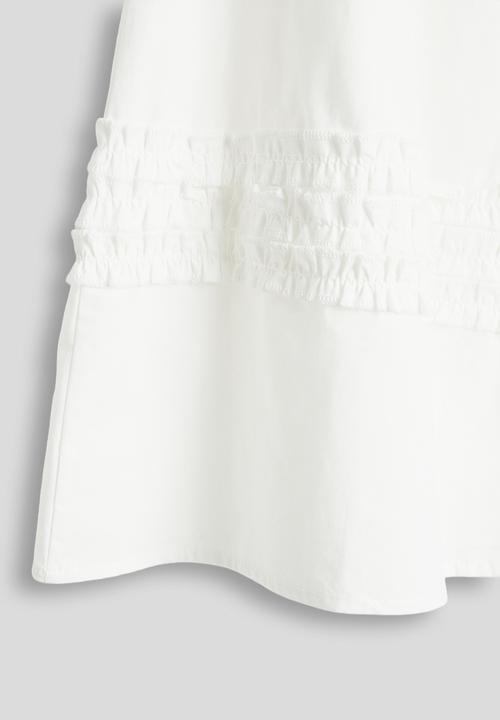 Pop Candy - Ruffled design a-line skirt - white