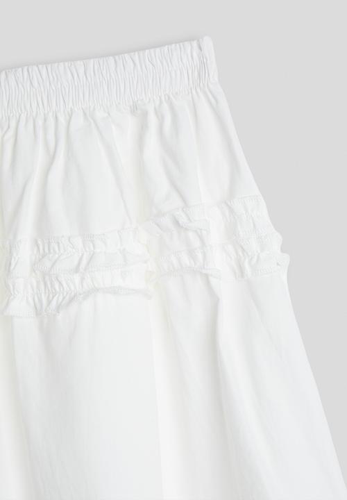 Pop Candy - Ruffled design a-line skirt - white