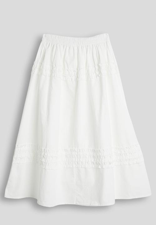 Pop Candy - Ruffled design a-line skirt - white
