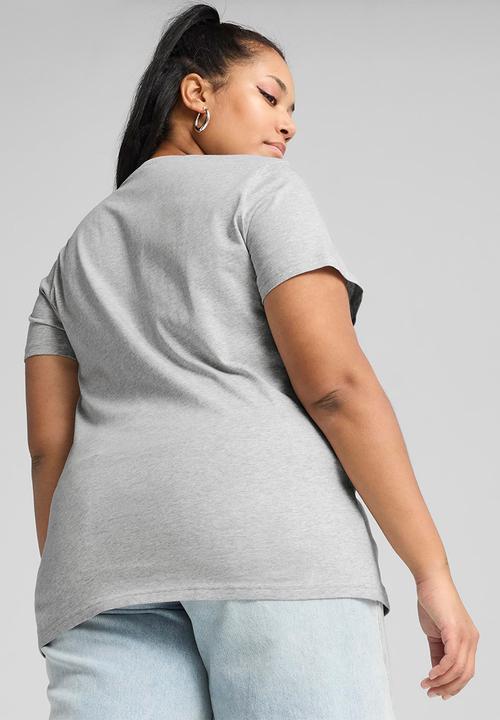 PUMA - Plus Ess No. 1 Logo Tee Light Gray Heather - Light Gray Heather