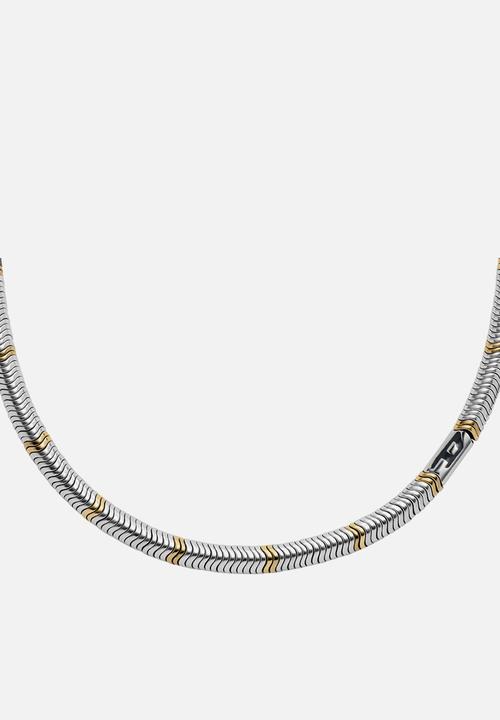 Diesel  - DX1575931 D Logo Necklace - Silver