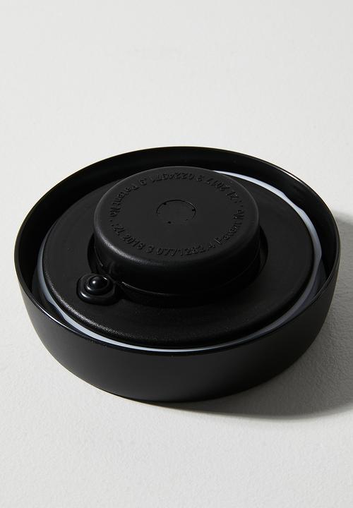 Excellent Houseware - Boro glass storage jar - Black
