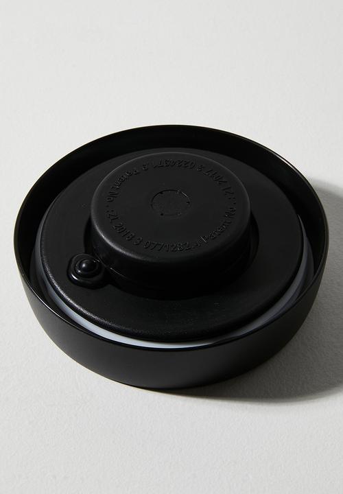 Excellent Houseware - Boro glass storage jar - Black