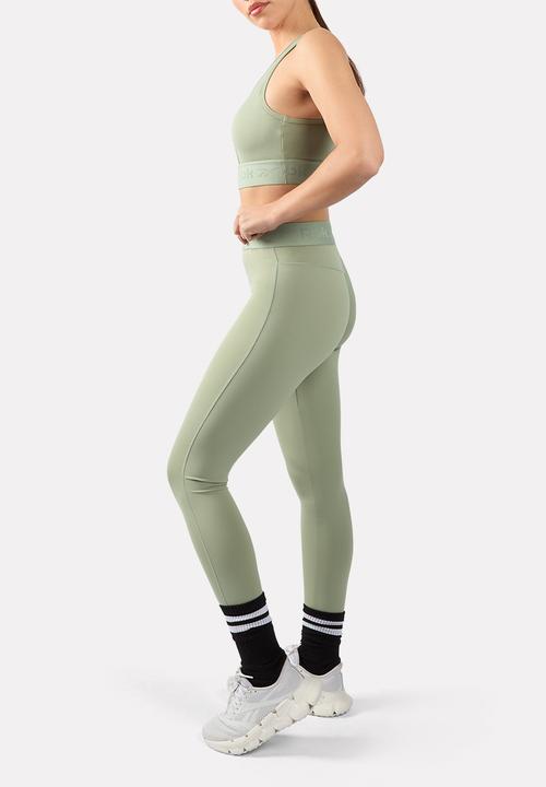 Reebok - Core Fitness Training Ruched Legging - Hazy Green