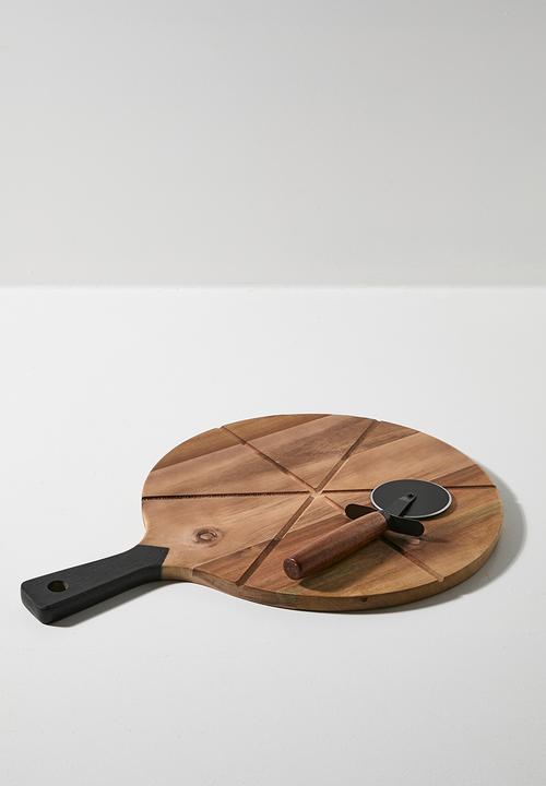 Excellent Houseware - Soho pizza cutting board - Natural
