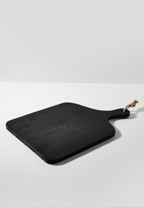 Excellent Houseware - Rubberwood cutting board - Black