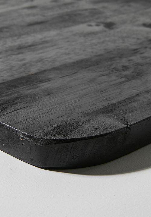 Excellent Houseware - Rubberwood cutting board - Black