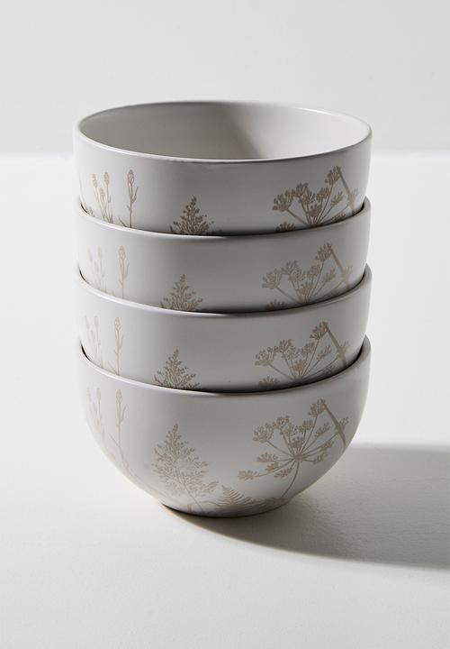 Flora bowl set of 4 - Natural
