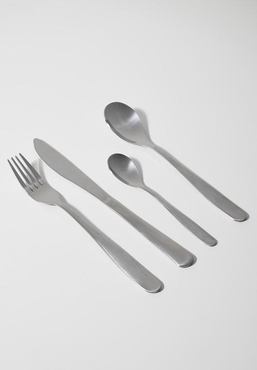 Excellent Houseware - Mirror stainless steel cutlery 16 piece set - silver