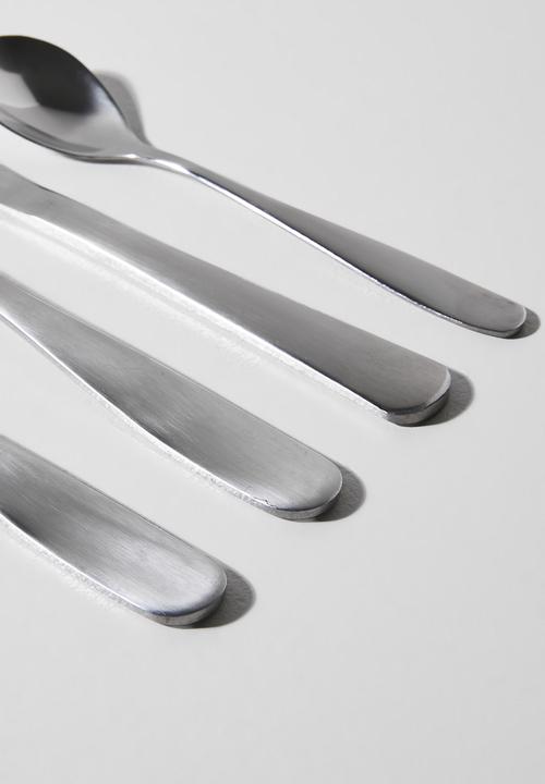 Excellent Houseware - Mirror stainless steel cutlery 16 piece set - silver