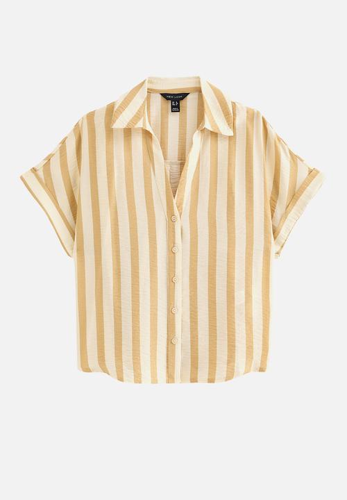 New Look - K jim wide stripe shirt - yellow