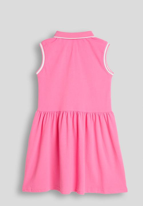 Pop Candy - Heart embroidered golfer dress - hot pink