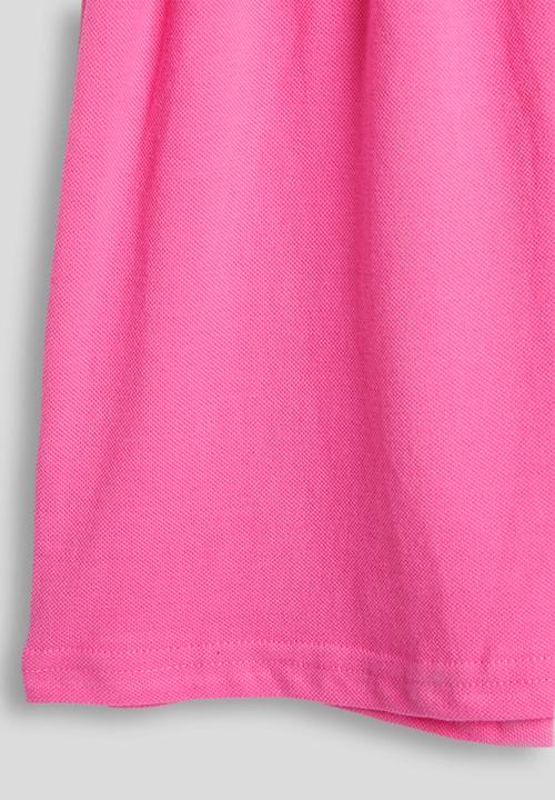 Pop Candy - Heart embroidered golfer dress - hot pink
