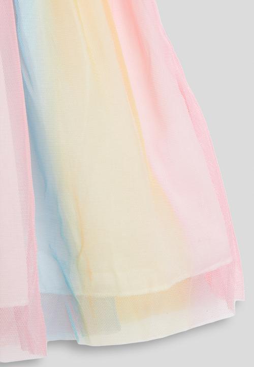 Pop Candy - T-shirt dress with rainbow tulle skirt - multi