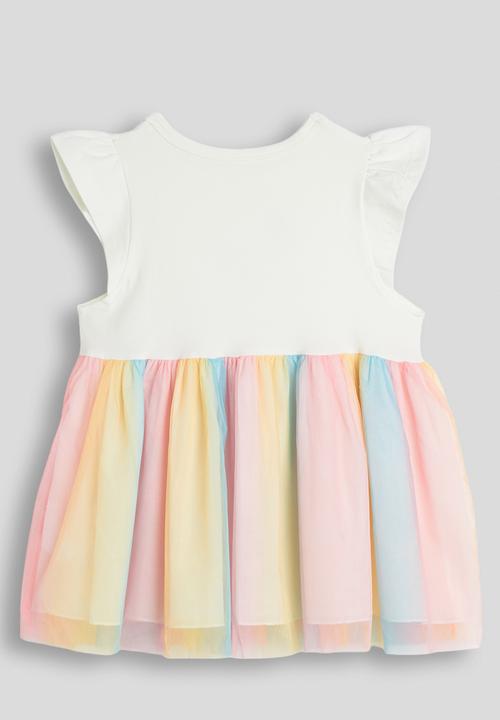 Pop Candy - T-shirt dress with rainbow tulle skirt - multi