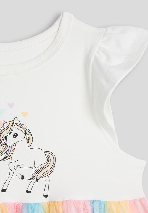 Pop Candy - T-shirt dress with rainbow tulle skirt - multi