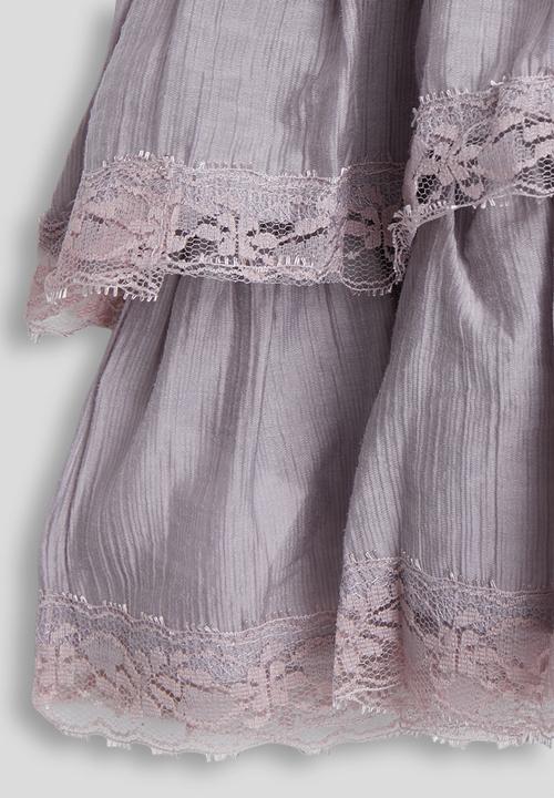 Pop Candy - Puff sleeve ra-ra blouse - pastel purple