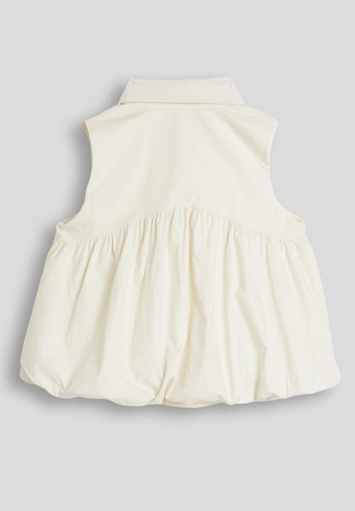 Pop Candy - Sleeveless bubble shirt - ivory