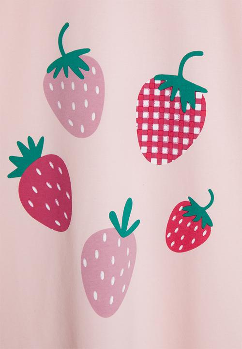 Pop Candy - Strawberry graphic tee dress - pink