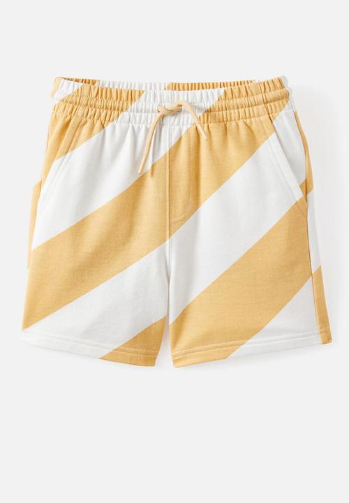 Cotton On - Henry Slouch Short - Golden Dust/Vanilla Stripe
