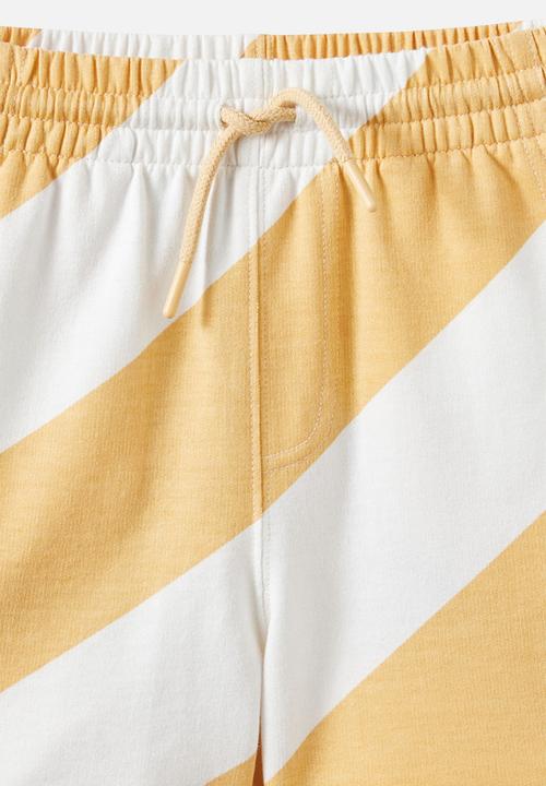 Cotton On - Henry Slouch Short - Golden Dust/Vanilla Stripe