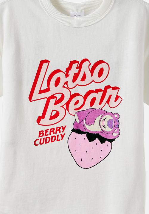 Cotton On - License Drop Shoulder Short Sleeve Tee - Lcn Dis Vanilla/Toy Story Berry Sweet