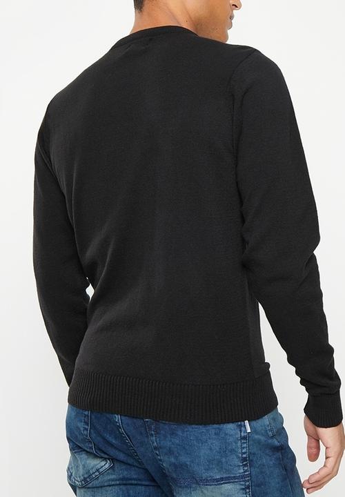 Ben Sherman - Crew neck knit - black
