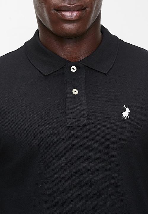 POLO - Mens stretch pique short sleeve golfer - black