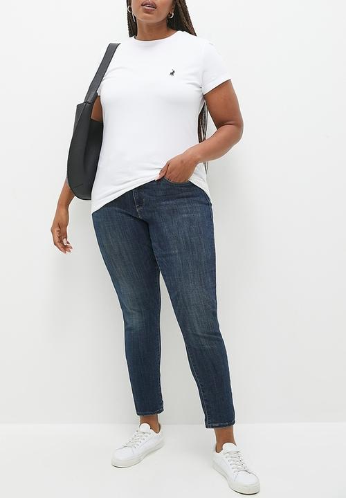 POLO - Plus allie pony stretch tee - white