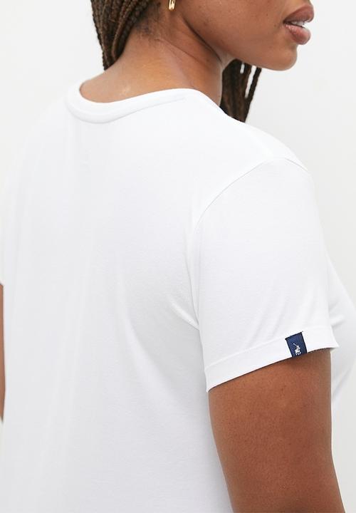 POLO - Plus allie pony stretch tee - white