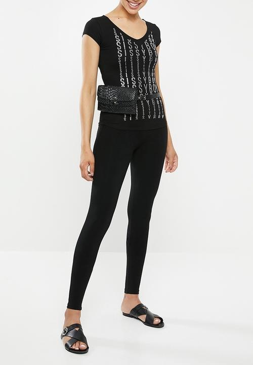 SISSY BOY - Peaches: sculpt knit shaper jegging - black