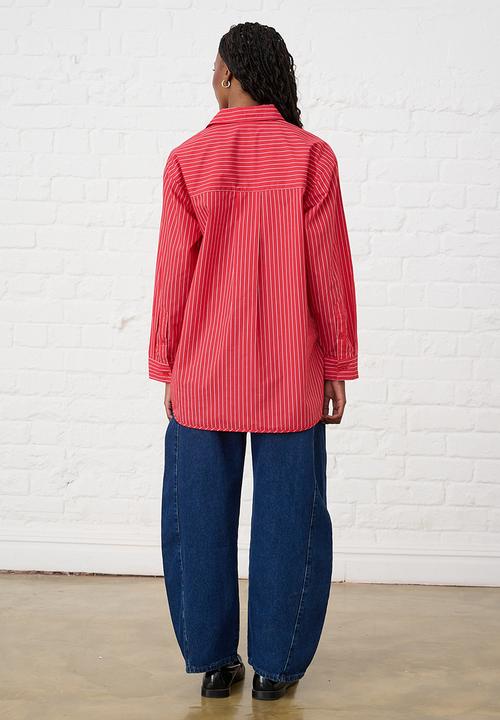 Me&B - Ultimate Stripe Cotton Shirt - Red