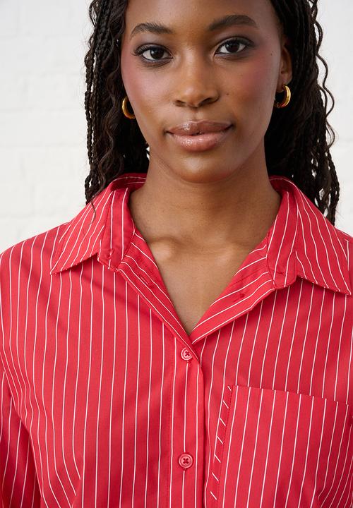 Me&B - Ultimate Stripe Cotton Shirt - Red