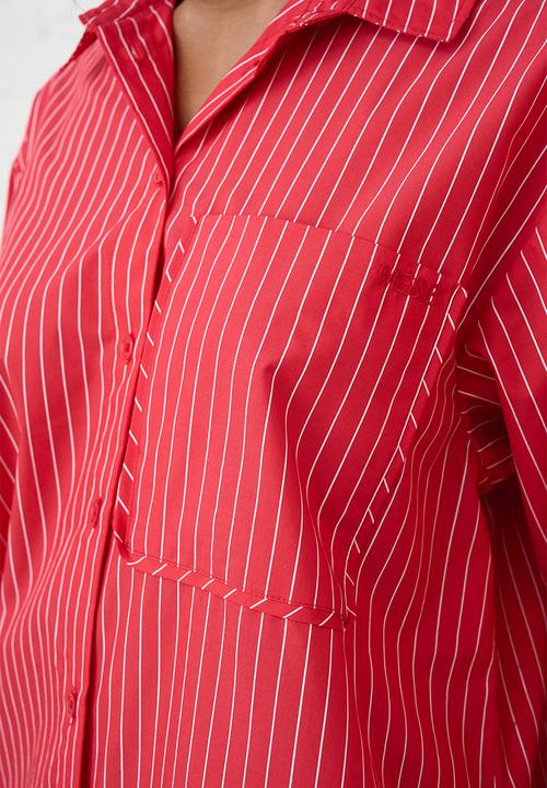 Me&B - Ultimate Stripe Cotton Shirt - Red