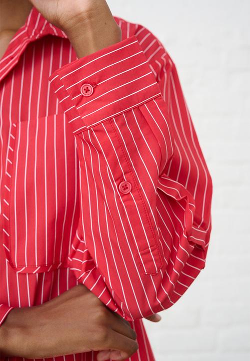 Me&B - Ultimate Stripe Cotton Shirt - Red