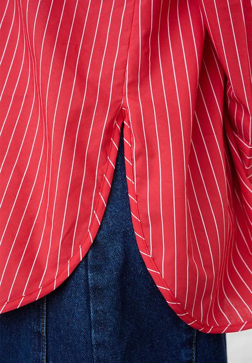 Me&B - Ultimate Stripe Cotton Shirt - Red