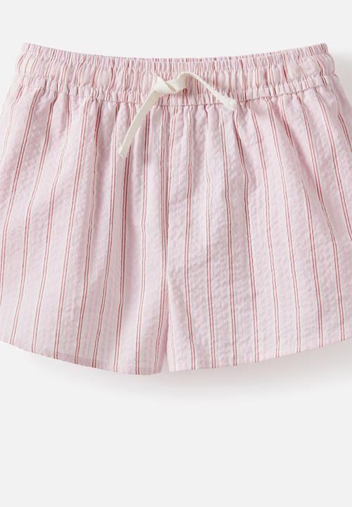Cotton On - Gigi Woven Short - Tea Party Pink/Varsity Red