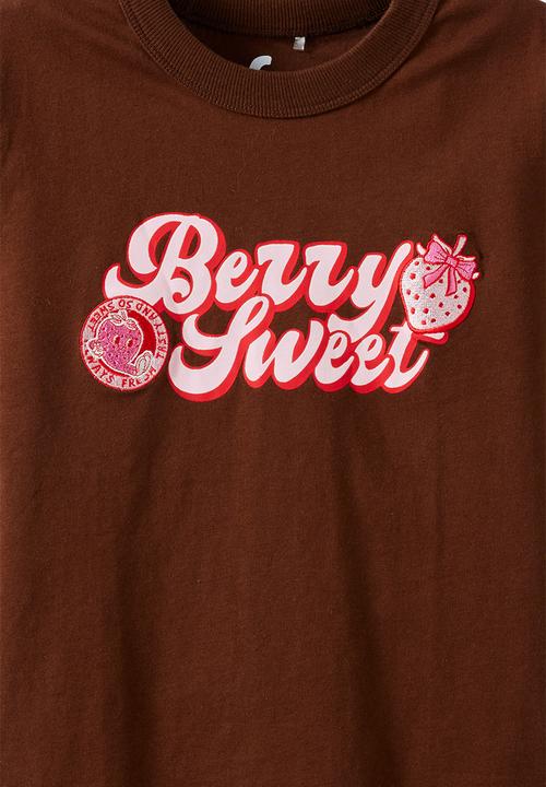 Cotton On - Poppy Oversize Graphic Print Tee - Tea Party Pink/Berry Sweet