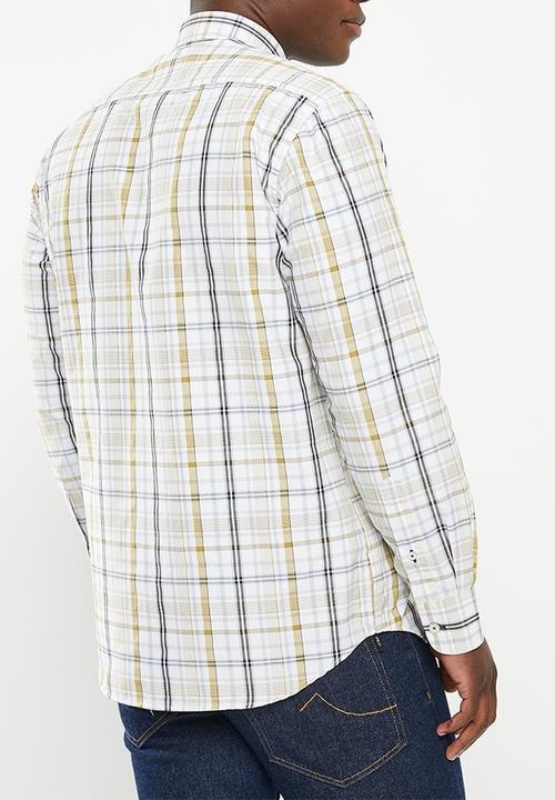 Pierre Cardin - Pc179 checked  formal shirt - white
