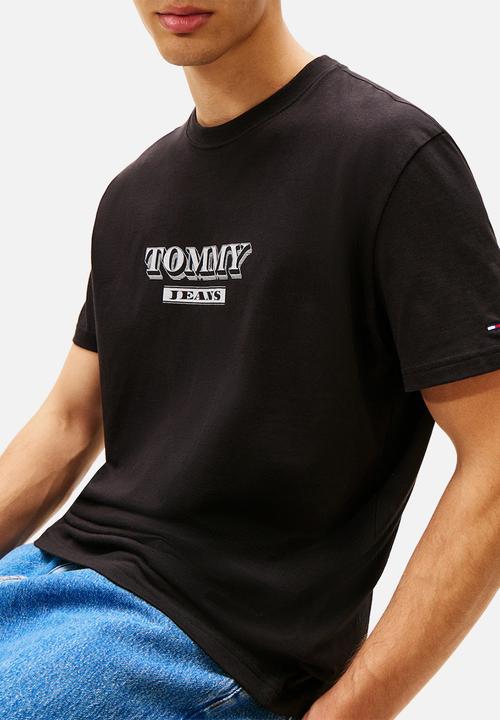 Tommy Hilfiger - Tjm Reg Bills Font Ss Tee Ext - Black