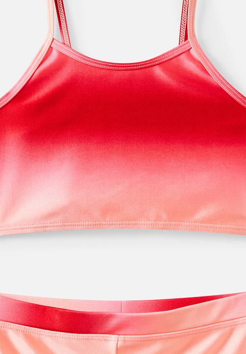 Cotton On - Tahlie Tankini Set - Sunkissed/Varsity Red Ombre