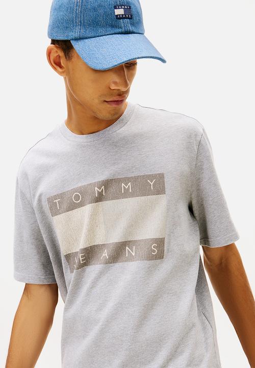 Tommy Hilfiger - Tjm 90S Distressed Flag Tee - Mid Grey Heather