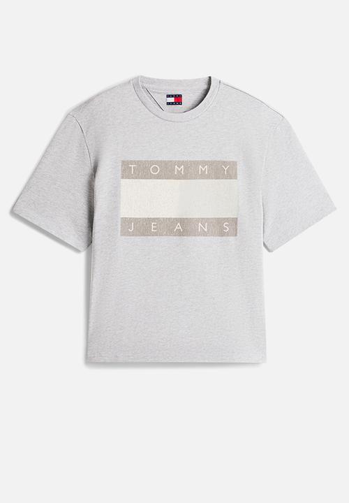 Tommy Hilfiger - Tjm 90S Distressed Flag Tee - Mid Grey Heather