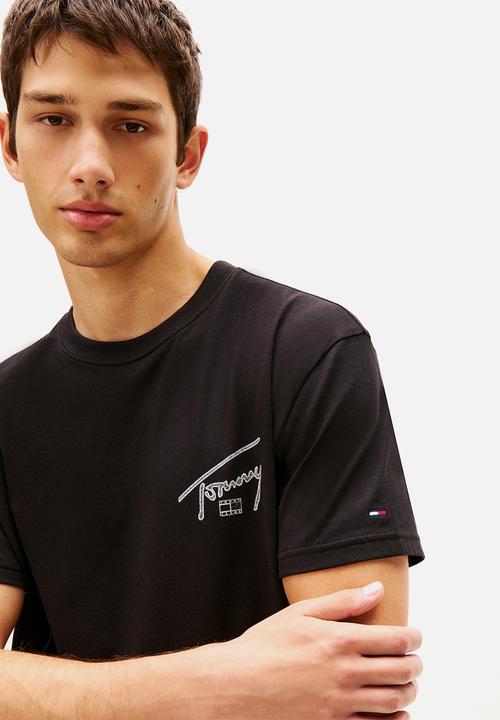 Tommy Hilfiger - Tjm Reg Sign Backprint Short Sleeve T-shirt Ext - Black