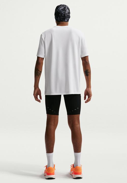 Nike - Miler  Dri-FIT Short-Sleeve Running Top - White/Reflective Silver