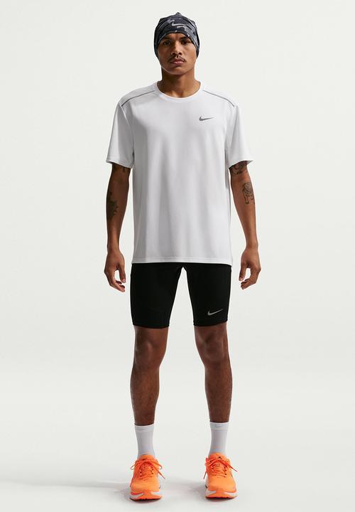 Nike - Miler  Dri-FIT Short-Sleeve Running Top - White/Reflective Silver