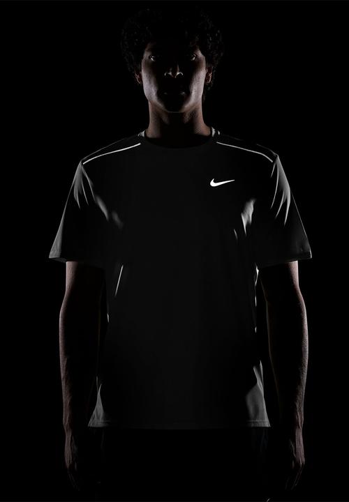 Nike - Miler  Dri-FIT Short-Sleeve Running Top - White/Reflective Silver