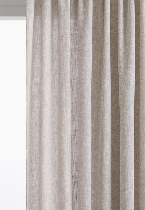 2 Pack slub-weave curtains - dusty mole