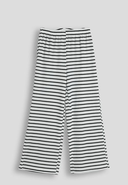 Pop Candy - Tie bow top and pants - black/white stripe