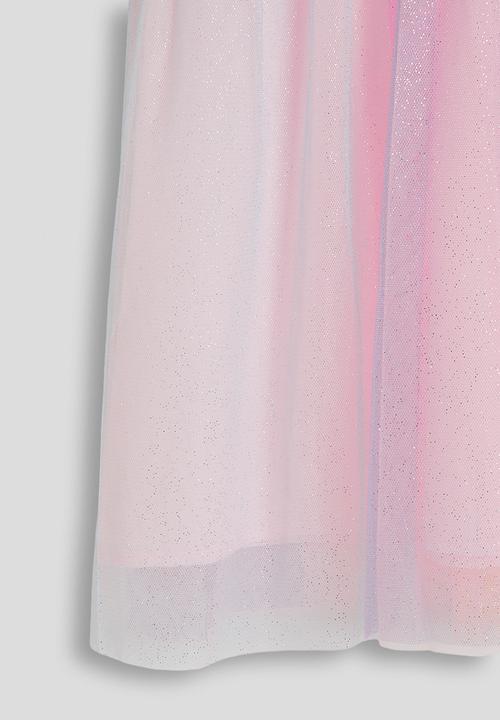 Pop Candy - Unicorn t-shirt dress with gradient tulle skirt - light pink/multi